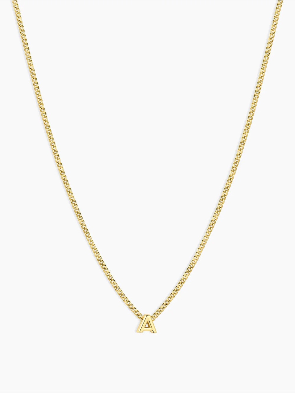 Gorjana Wilder Mini Alphabet Necklace A